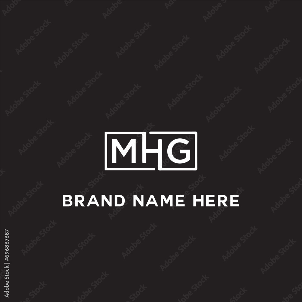 MHG logo. M H G design. White MHG letter. MHG, M H G letter logo design. Initial letter MHG linked circle uppercase monogram logo. M H G letter logo vector design.	

