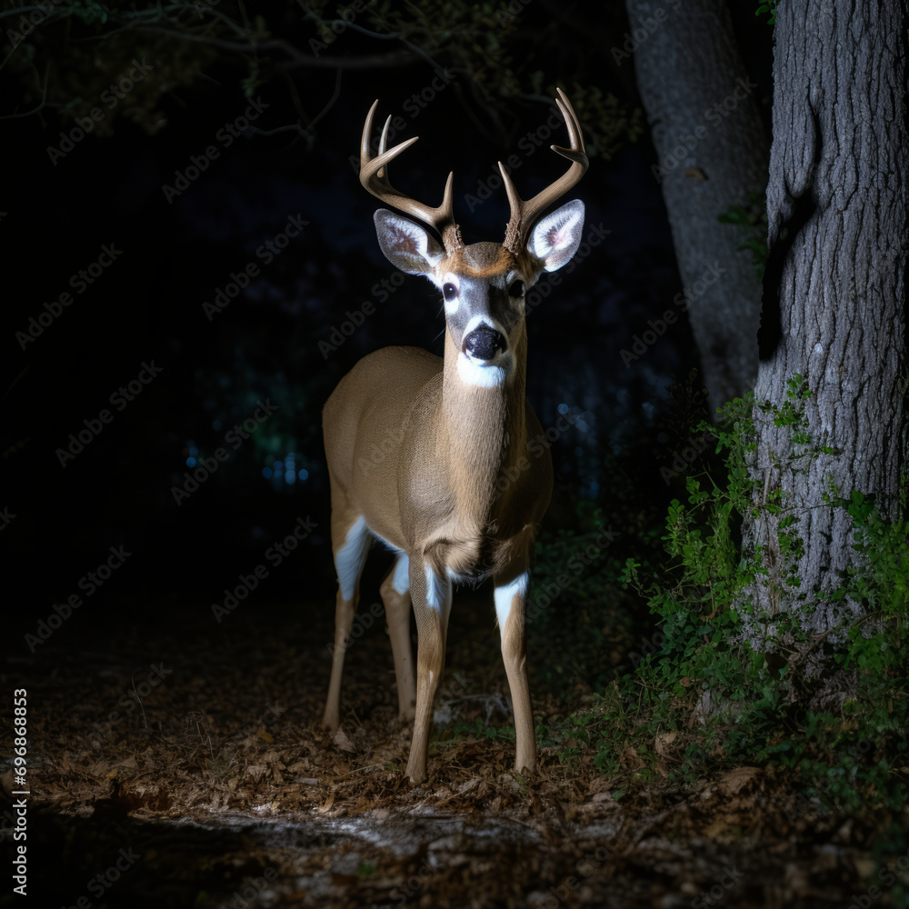Wild Deer in Forest Game Camera Wild Deer in Forest Game Camera