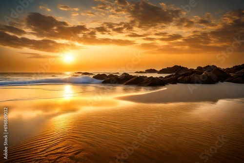 sunset over the sea © colorful imagination