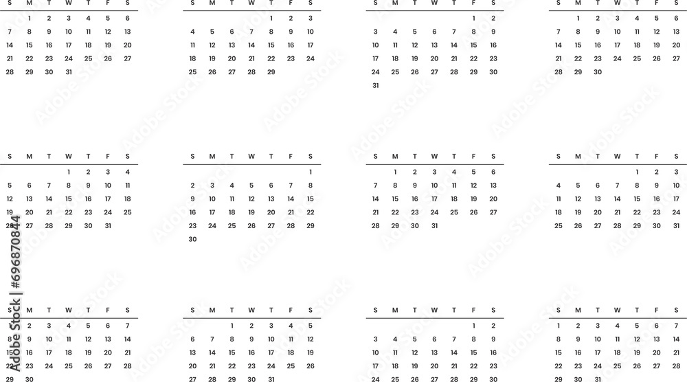calendar for 2024 png - obrazy, fototapety, plakaty 