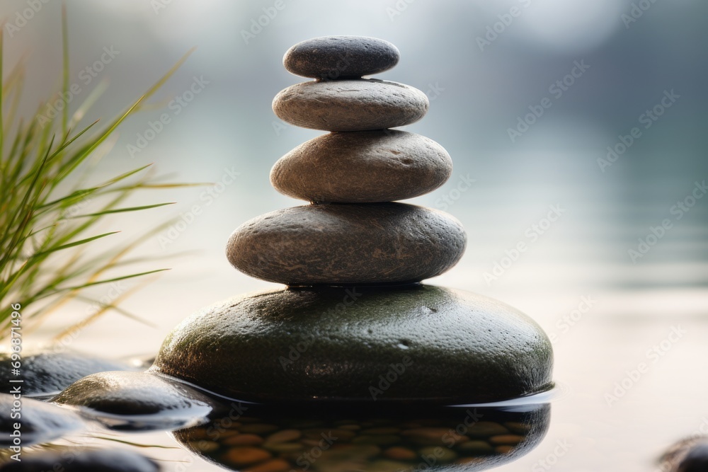 Zen stones with customizable space for text. Copy space Zen stones with customizable space for text. Copy space