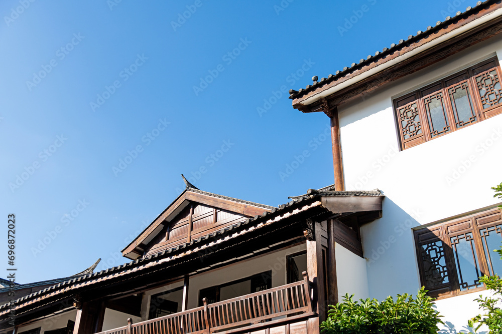 Buildings with traditional Chinese architectural style