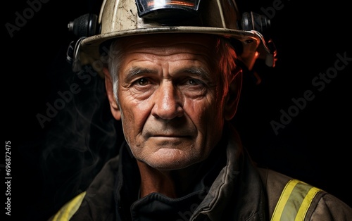 Mature Fireman Uniform Portrait © Muhammad