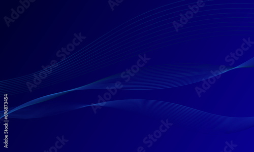 abstract blue smooth lines wave curve on gradient background