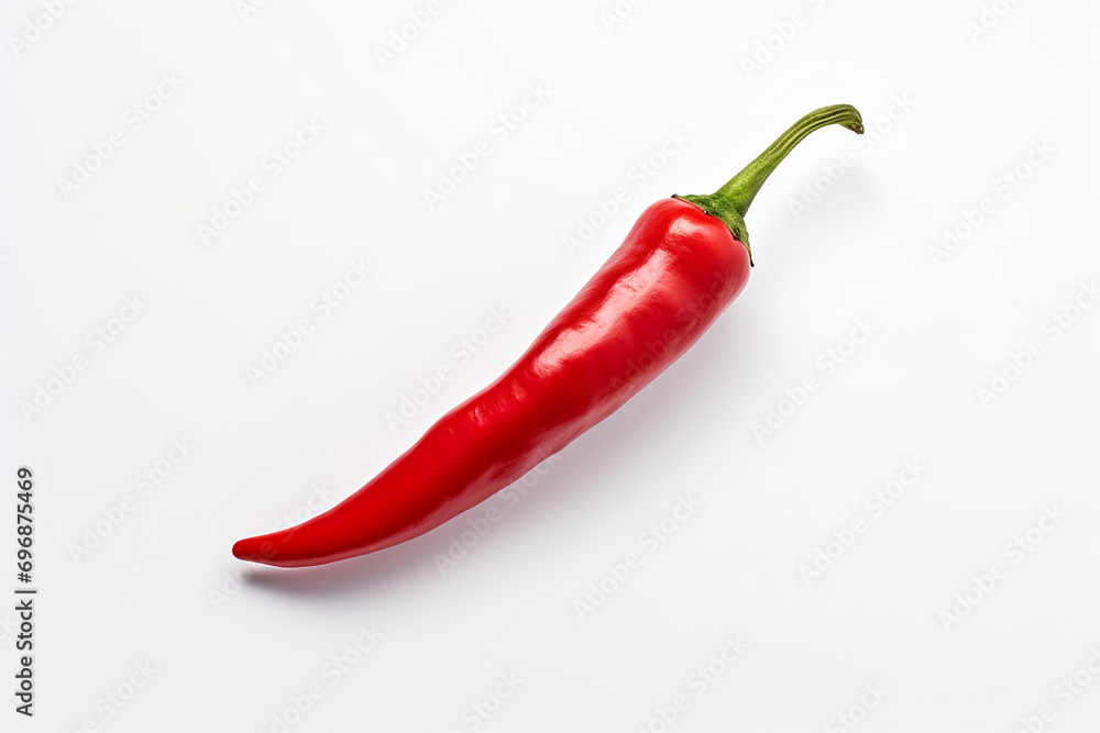 Red hot chili pepper isolated on a white background