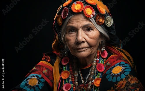 Senior Woman in Traditional Garb