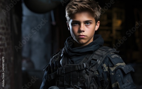Teen in SWAT Gear