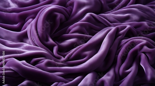 A regal and delicate fabric, swathed in deep folds of lilac, violet, and magenta, evoking feelings of luxury and elegance photo