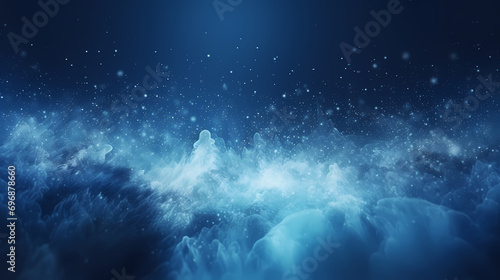 Light dust blue particles illustration background magic  abstract effect  glitter texture light dust blue particles