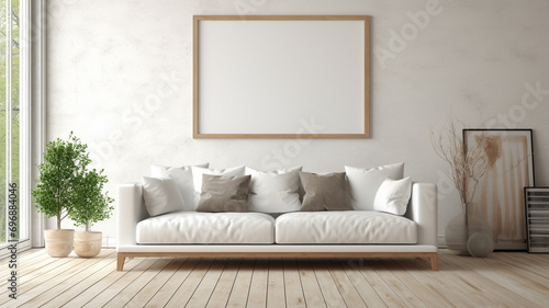  horizontal frame in scandi boho living room © Samvel