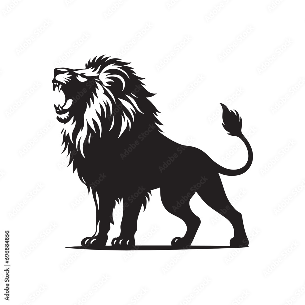 Lion Roaring Silhouette: Regal Mane in Striking Outline, Jungle King's Bold Roar Captured in Darkened Majesty - Roaring Lion Silhouette
Lion Roaring Silhouette: Regal Mane in Striking Outline, Jungle King's Bold Roar Captured in Darkened Majesty - Roaring Lion Silhouette