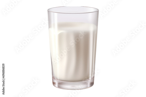 Glass of milk isolated on transparent background
