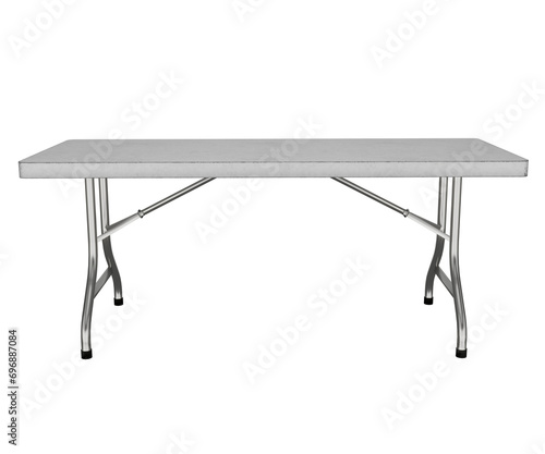 3d rendering white folding table photo
