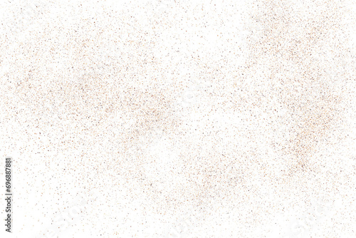 Coffee Color Grain Texture Isolated on White Background. Chocolate Shades Confetti. Brown Particles. Digitally Generated Image. Vector Illustration. 