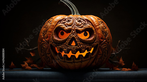 Sinister pumpkin for Halloween.