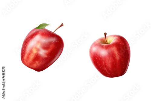 red apples isolated on transparent background