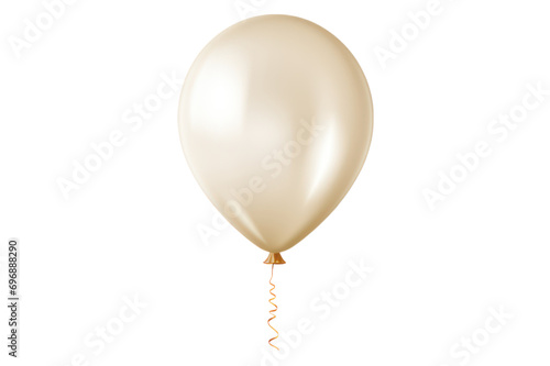 white balloon isolated on transparent background