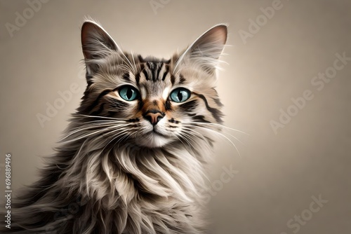 image of cat with isolated background. © Noman