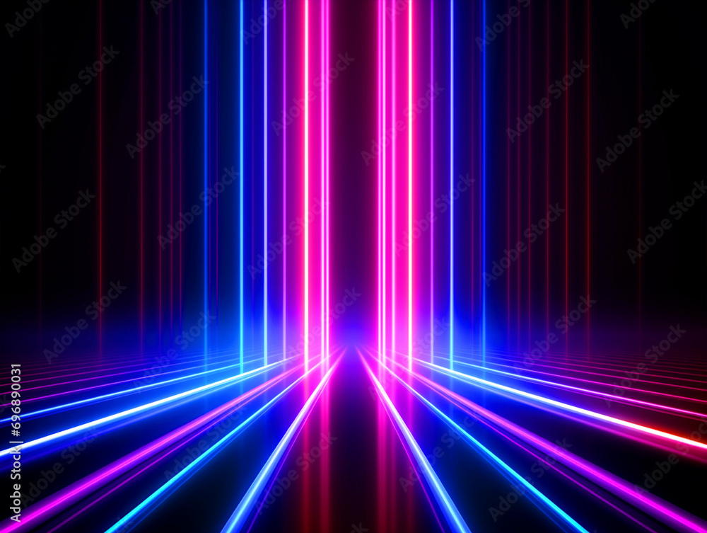 Glowing neon lights wallpaper - ai generative Glowing neon lights wallpaper - ai generative