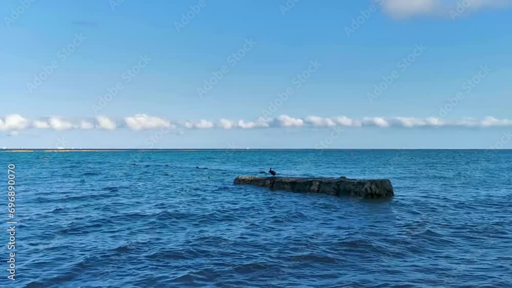 Caribbean sea beach clear turquoise water Playa del Carmen Mexico. Caribbean sea beach clear turquoise water Playa del Carmen Mexico.