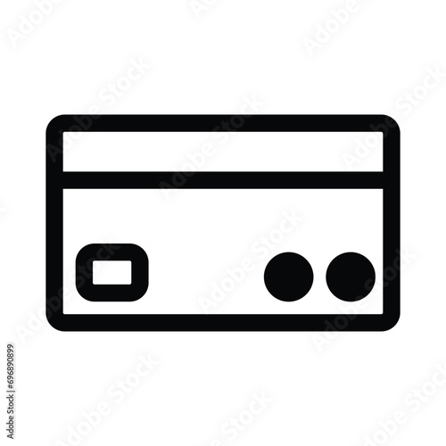 Direct debit outline vector icon flat vector simple element illustration from editable payment concept isolated on white background