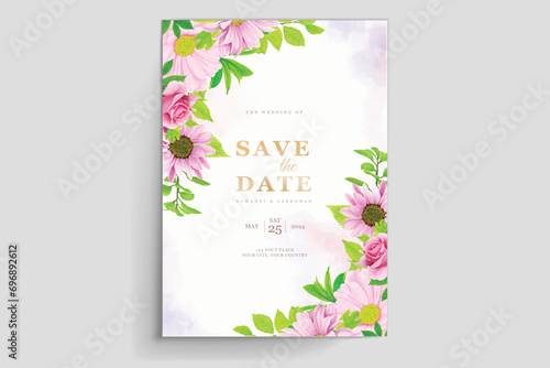 floral ornament invitation card arrangement