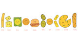 Gujarati food illustration, Gujarati snacks vector icon isolated,patra,dhokla,fafda icon set,cute avatar,