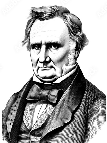 Portrait of Charles Babbage, generative AI photo