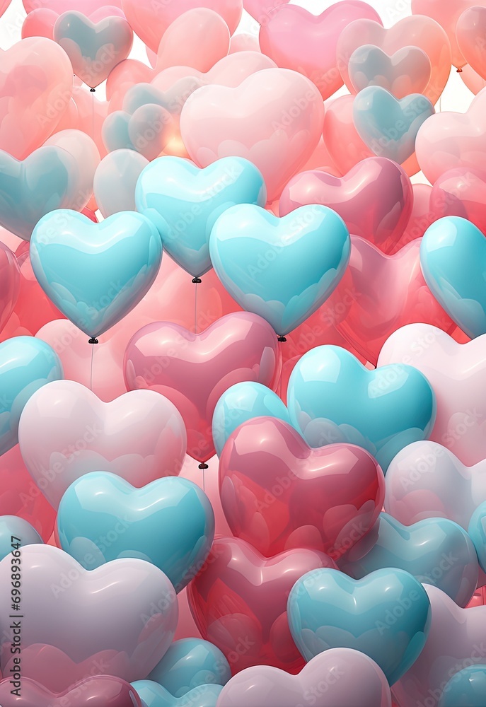 pink and red heart shaped candies in the style of detailed texture background