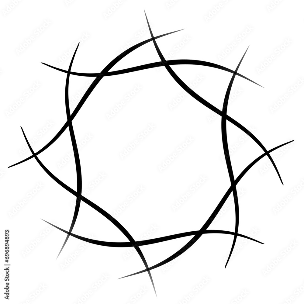 Fototapeta premium barbed wire frame on transparent background png file for ornament design square element 