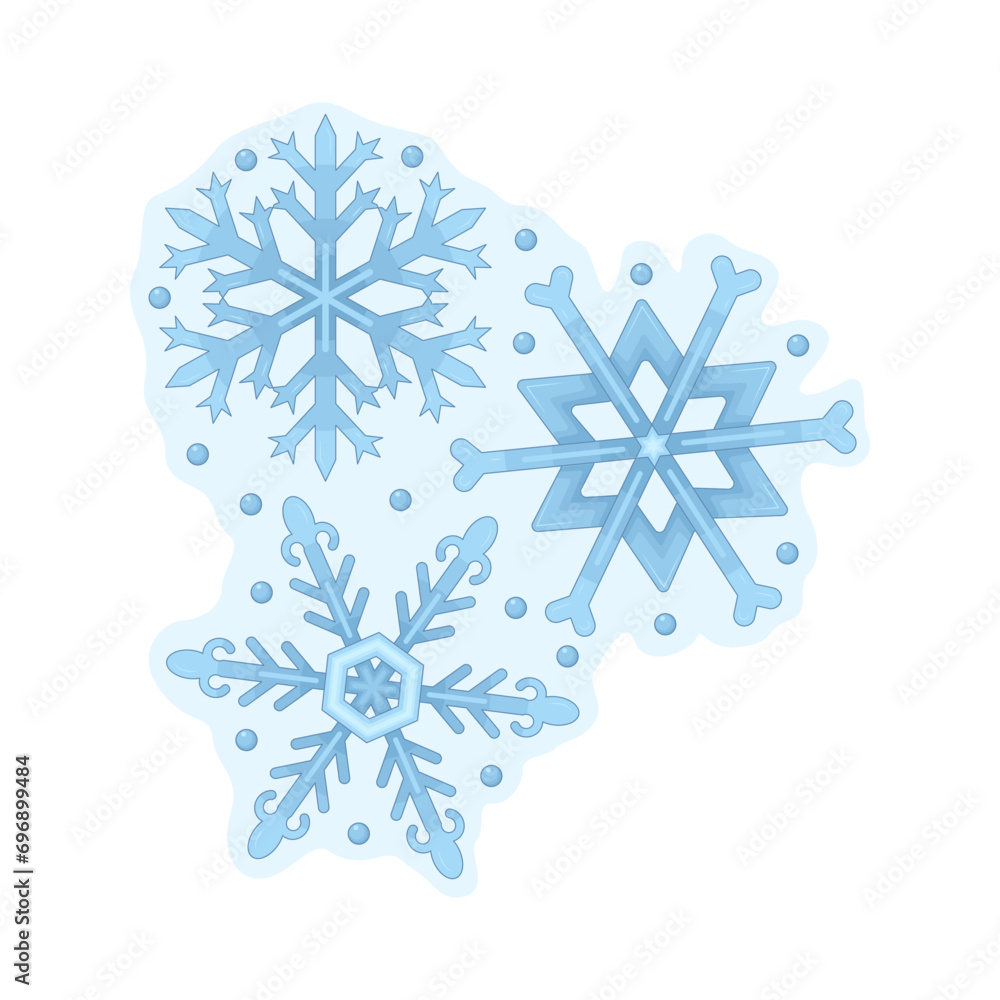 illustration of snowflake illustration of snowflake