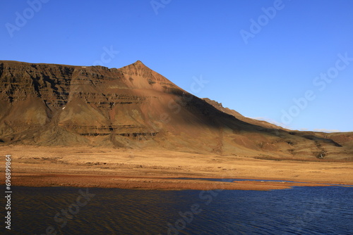 Viewpoint on mountain in the Austurland region of Iceland