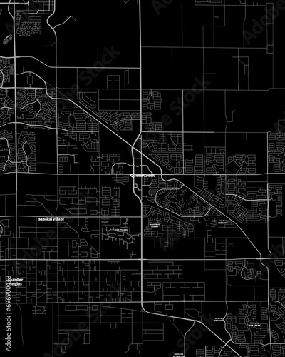 Queen Creek Arizona Map, Detailed Dark Map of Queen Creek Arizona