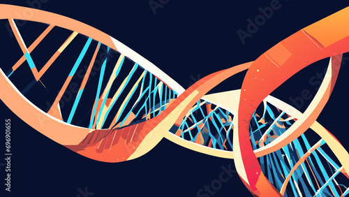 Abstract DNA strands. vektor icon illustation