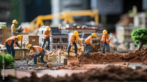 工事現場で働く人々 photo