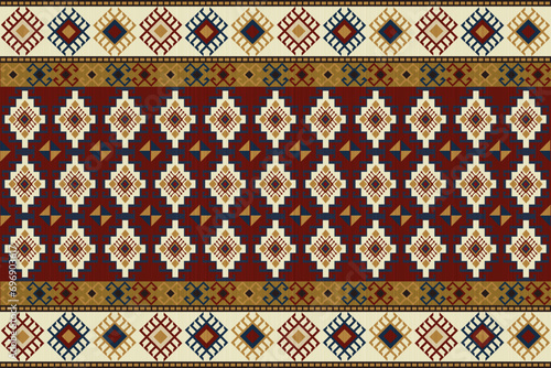 Tribal vector pattern in vector for fabric, background, wallpaper, digital motif, carpet, decoration, etc.	