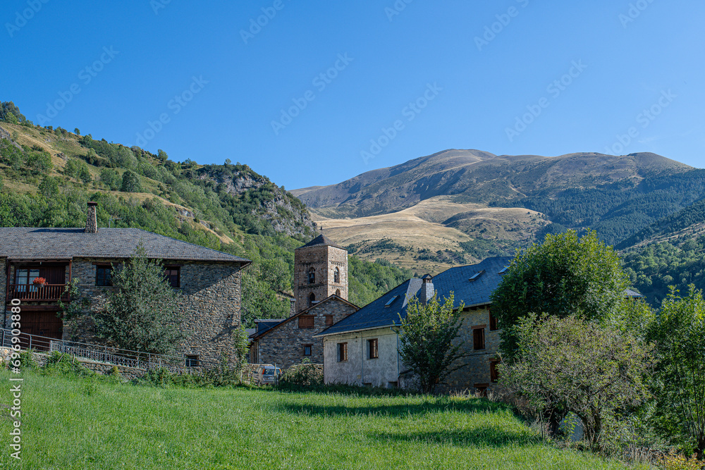 View of the village of Durro in the Boi Valley Lleida Catalonia Spain