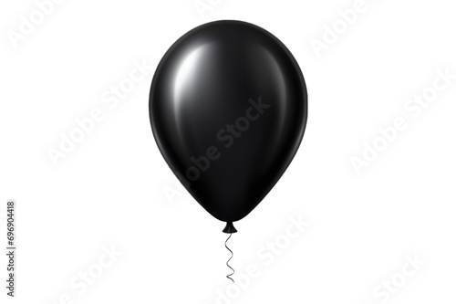 black balloon isolated on transparent background