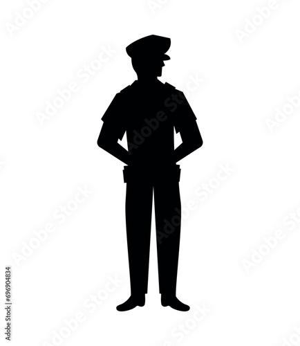 police silhouette design