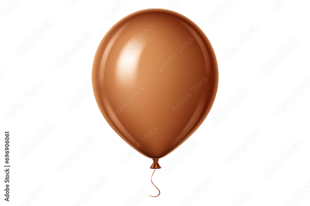 brown balloon isolated on transparent background