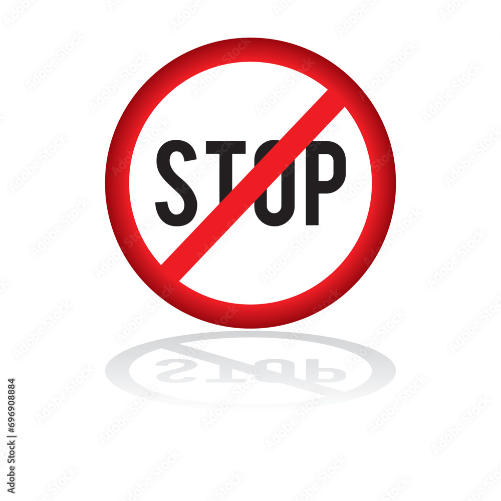 Stop Sign Icon. Traffic sign stop icon. Traffic stop icon design with round shape. Vector illustration. Stop Sign Icon. Traffic sign stop icon. Traffic stop icon design with round shape. Vector illustration.