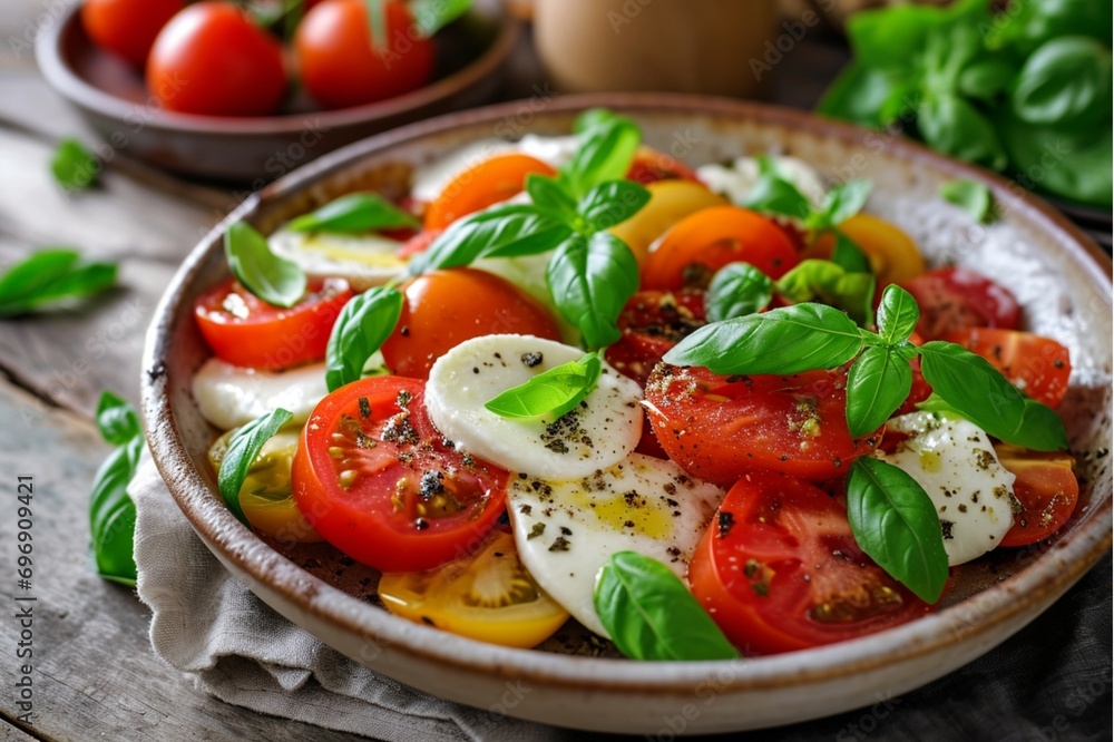 Caprese Salad with Ripe Tomatoes Caprese Salad with Ripe Tomatoes