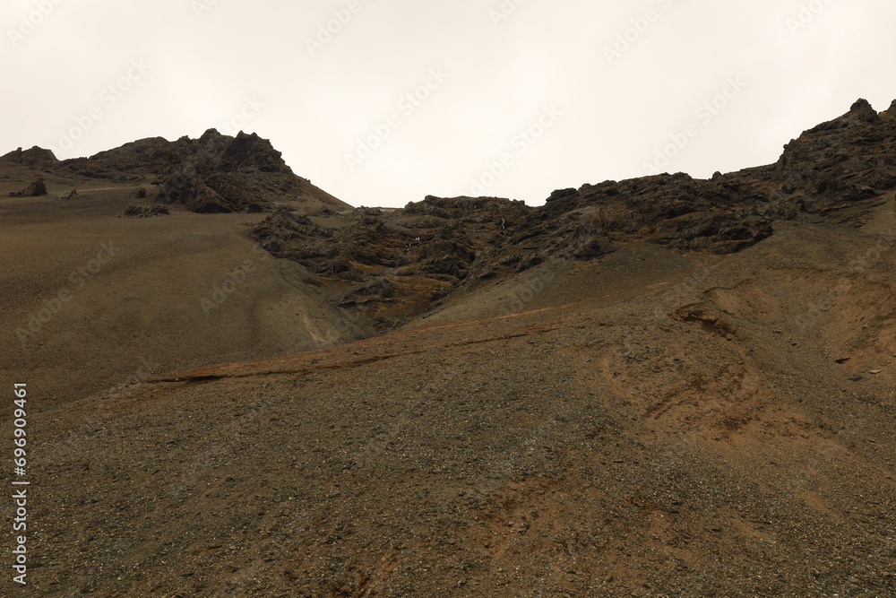 View on a mountain in the south of Iceland, in the Austurland region