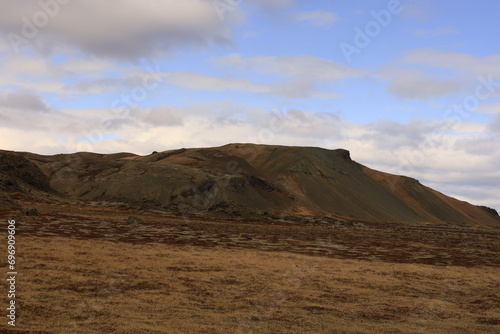 View on a mountain in the south of Iceland, in the Austurland region