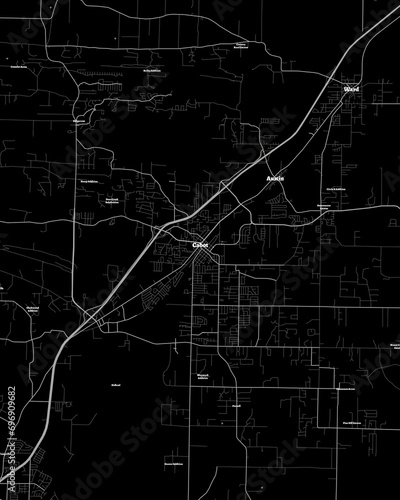 Cabot Arkansas Map, Detailed Dark Map of Cabot Arkansas photo