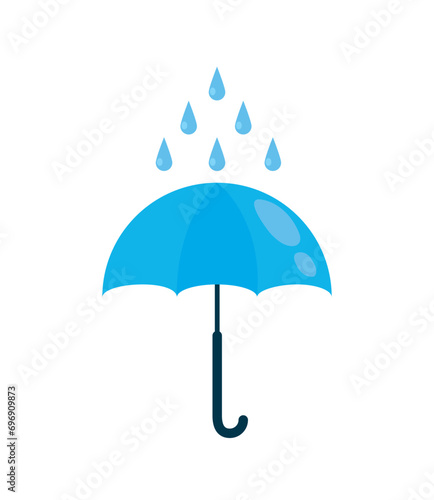 blue monday umbrella and rain
