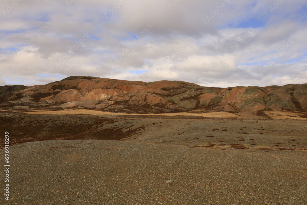 View on a mountain in the south of Iceland, in the Austurland region View on a mountain in the south of Iceland, in the Austurland region