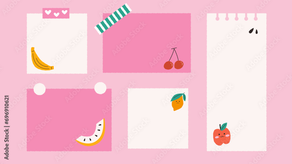 Various Paper sticker notes Various Paper sticker notes