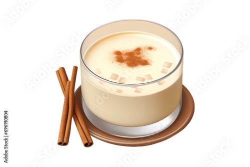 coffee with cinnamon on transparent background