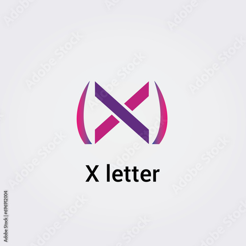 Icone Lettre X pour Design Logos, Symbole, Illustration Pictogramme Monogramme pour Business, Variations Alphabet Isolé Silhouette photo